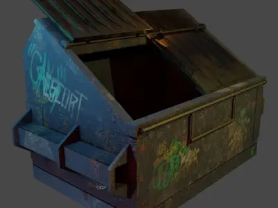Container Garbage Low-poly 3D model
