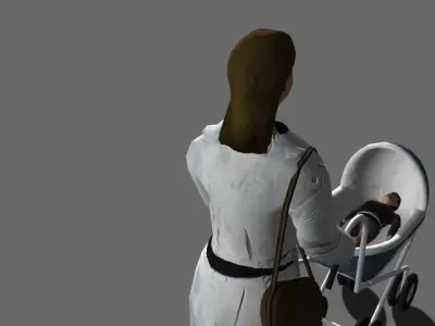 Walking 3D People - model 3D model