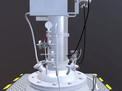 Vessel Tank Low-poly 3D model