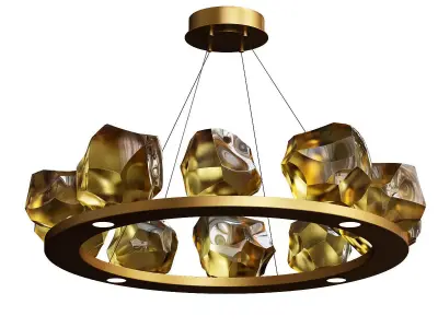 Gem Ring Single Tier Chandelier by Hammerton Studio 3D model