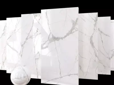 Marble Set Museum Glacier White Set 80x160 Set 1 Texture