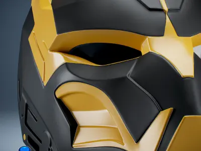 Cyber Cat Sci-fi Mask 3D print model