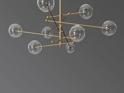 Rd15 8 Arm Pendant Chandelier 3D model