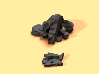 Low Poly Debris Piles Low-poly 3D model