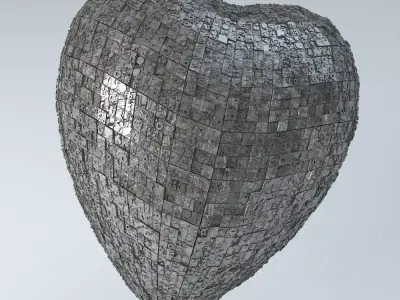 Sci-Fi Shapes The Metal Heart 3D model