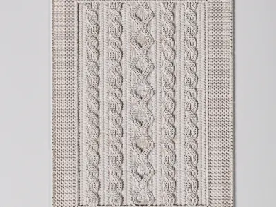  Fabric Rug Handmade Custom 3D model