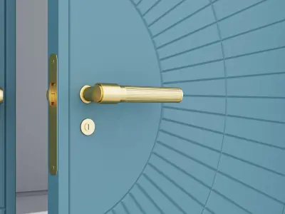 Aluminium door 333 3D model