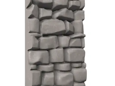 Stacked Boulders Wall Prop High Poly 3D print model purchase