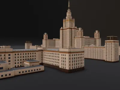 Building Pack 3D Model  Low-poly 3D model