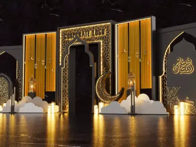 Corporate Ramadan Event Gate Theme 3D model