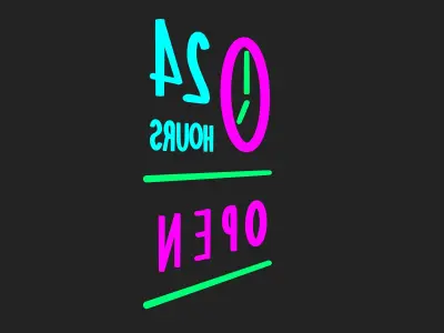 Neon Open 24 Hours 3D model