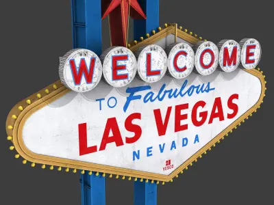 Las Vegas Sign Low-poly 3D model
