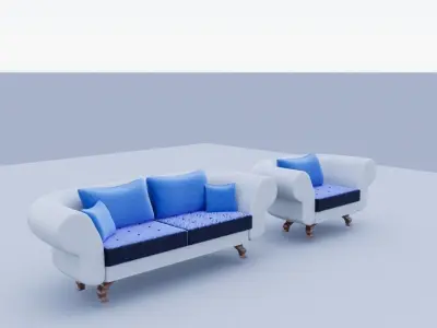 Sofa standart 3D model