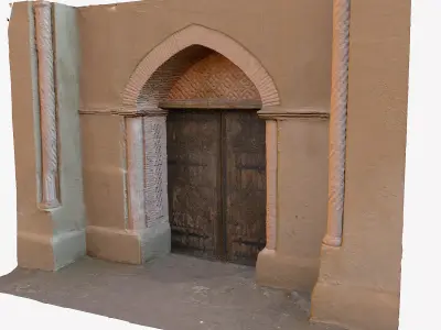 Medieval nomad building door Low-poly 3D model purchase