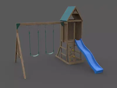 PBR Playground Jungle Gym 01 Low-poly 3D model