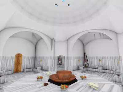 Pasa Hammam Bath Diyarbakir  Real Scale Architectural 3D Model 3D model