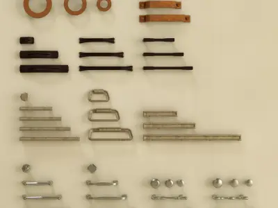 Giusti furniture handle set 01 Free 3D model