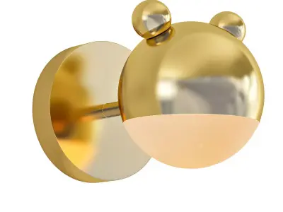 bearr gold bear wall sconce 3D model