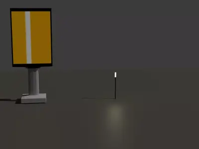 Mupi Board Free low-poly 3D model