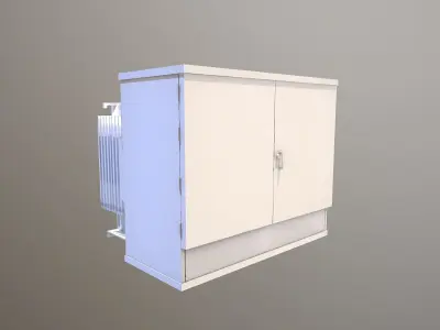 Large Electrical Box - 4K PBR Game Ready Low-poly 3D model