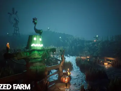 Stylized Farm Low-poly 3D model