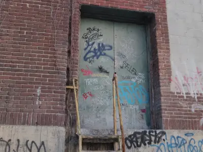 Abandoned Metal Door with Graffiti Photoscanned 3D model