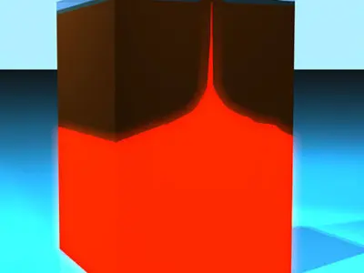 Ocean crust section 3D model