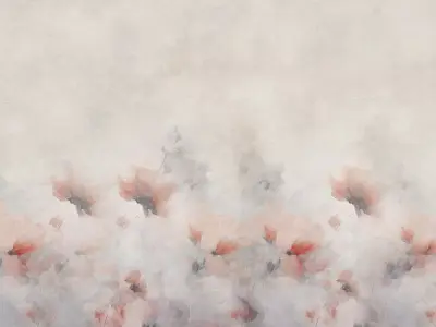 Misty Petal Field Mural  Texture