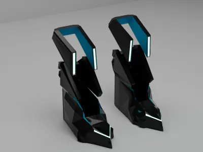 Mecha Pilot Gear Low-poly 3D model