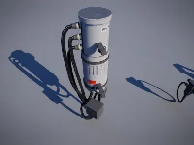 Electric Pole Low-poly 3D model 2