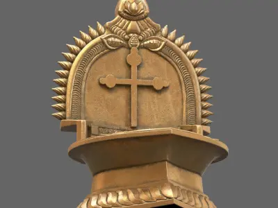 oil lamp Christians Christianity  3D model