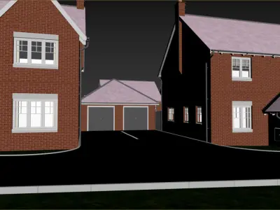 Residential neighborhood 3D model