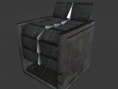 Door component 2 rigged and animated Free low-poly 3D model