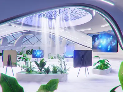 Sci Fi Exhibition Hall Interior 3D model