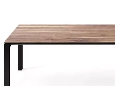 Dining Set 5 leather chair - 3D model