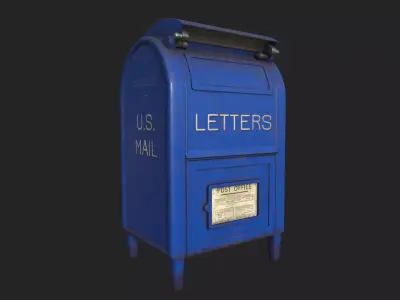 Mailbox vintage Low-poly 3D model