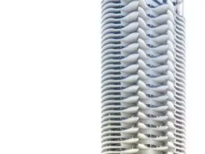 Wavy Patio Skyscraper 3D model