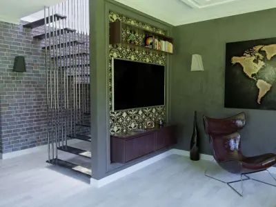 360 degrees interior completed floor plan 3D model