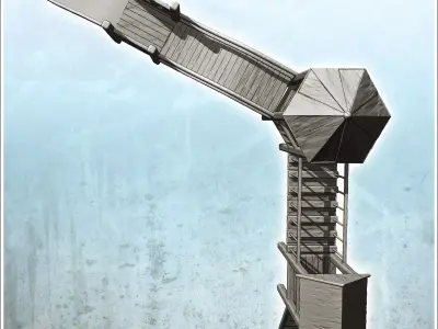 Modern childrens play structure with slide 8 3D print model