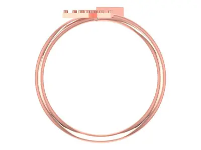 Women Open End Twist Light Weight Band Ring 3D print model