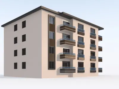 Apartment03 modern apartment building 3D model