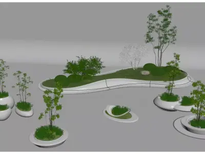 Modern Landscape Furnishings 3D model