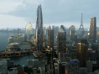 Future City 3D model buy