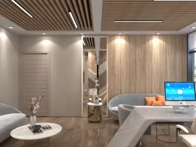 Office Room Luxury Modern 3D model