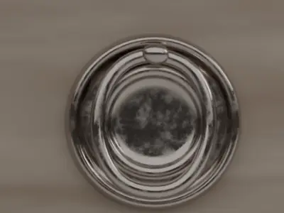 Light Brown 3-Drawer Wood Nightstand Table- Bedside Table 3D model