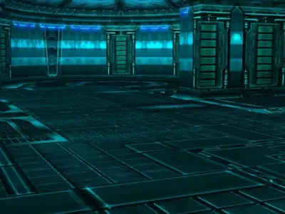 SCI FI Lab Room Low-poly 3D model