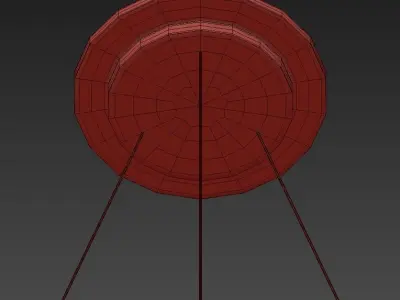 ELEGANCE chandelier with four lamps 3D model