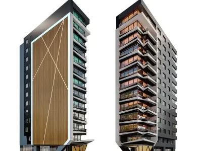 Modern Residential Building 06 3D model