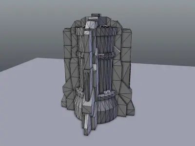 Sci Fi Power Generator Low-poly 3D model