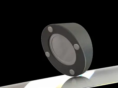 Submarine style round LED wall lamp model 3D print model